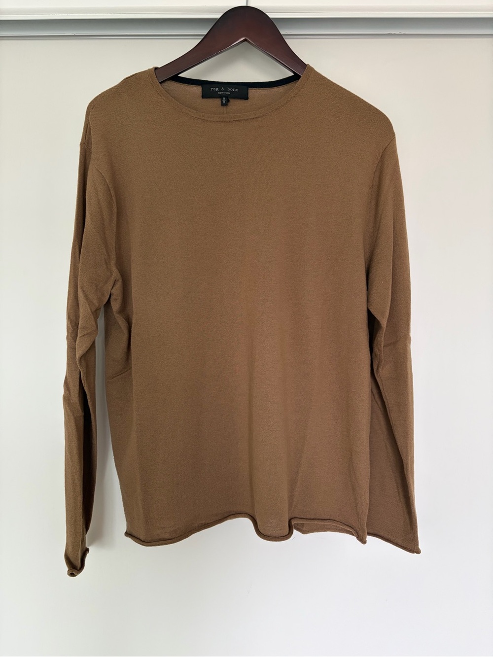 rag & bone Men’s Long Sleeve Crewneck knit - Brown
